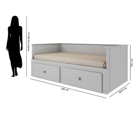 Cama Palino Cinza | Westwing