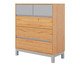 Cômoda Square Cinza - 5 Gavetas, brown | WestwingNow