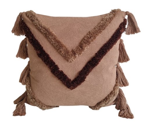 Capa de Almofada Bordada Camelia Mousse, beige | WestwingNow