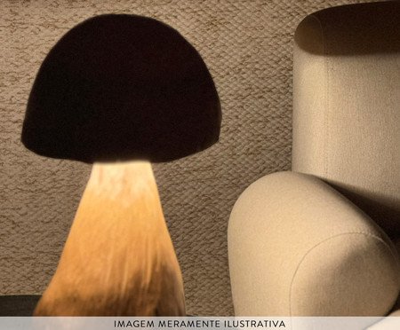 Luminária de Mesa Série Cogumelo Preto | Westwing
