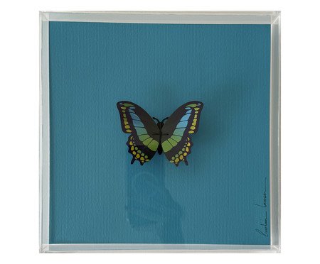 Quadro Borboleta Azul 3D - 25x25 cm | Westwing