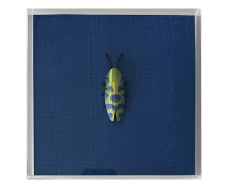 Quadro Besouro Azul Marinho 3D - 20x20 cm | Westwing