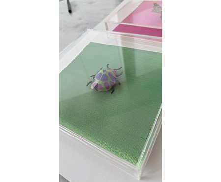 Quadro Besouro Verde 3D - 20x20 cm | Westwing