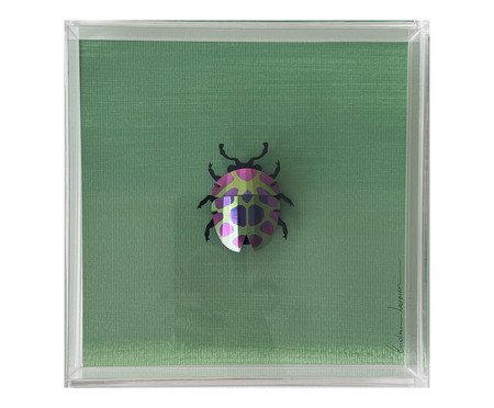 Quadro Besouro Verde 3D - 20x20 cm | Westwing