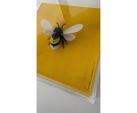 Quadro Abelha Amarela 3D - 20x20 cm | Westwing
