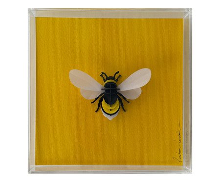 Quadro Abelha Amarela 3D - 20x20 cm | Westwing