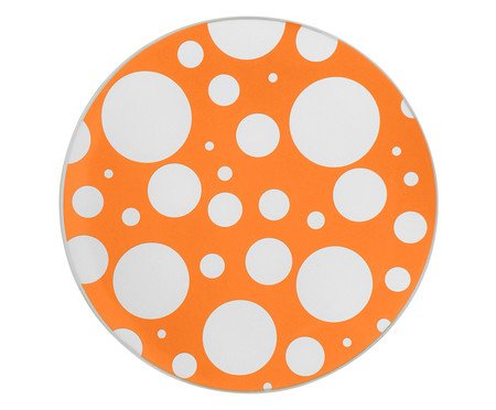 Prato Raso RED Laranja Poá - 24 cm | Westwing