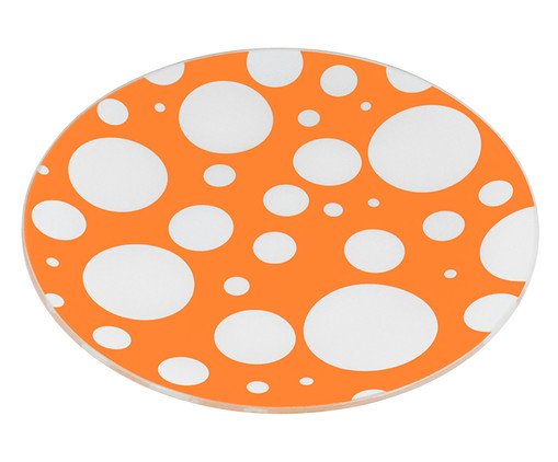 Prato Raso RED Laranja Poá - 24 cm, orange | WestwingNow