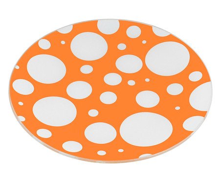 Prato Raso RED Laranja Poá - 24 cm | Westwing