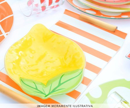 Bandeja Decorativa com Alça Laranja | Westwing