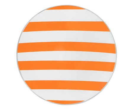 Prato Raso RED Laranja Listrado - 20 cm | Westwing