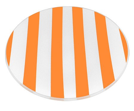 Prato Raso RED Laranja Listrado - 20 cm | Westwing