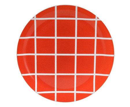 Prato Raso Square Vermelho - 29 cm | Westwing