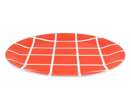 Prato Raso Square Vermelho - 29 cm | Westwing