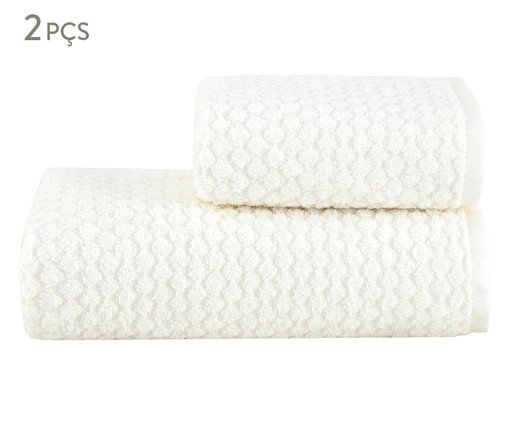 Jogo de Toalhas Poás Air Off-White - 2 Pçs, Off White | WestwingNow