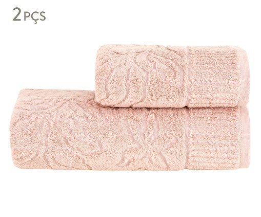 Jogo de Toalhas Garden Air Rosa Claro - 2 Pçs, pink | WestwingNow