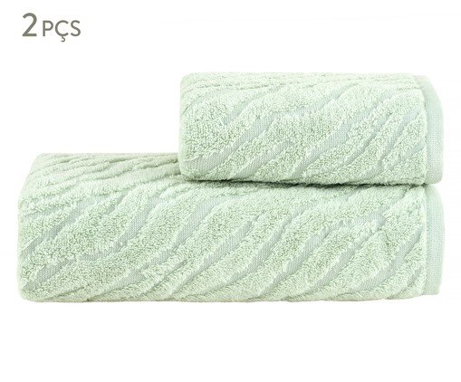 Jogo de Toalhas Zebra Air Verde Menta Claro - 2 Pçs, green | WestwingNow