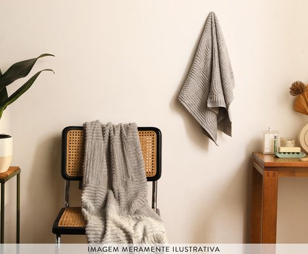 Toalha de Rosto Arcos Air Cinza Escuro | Westwing