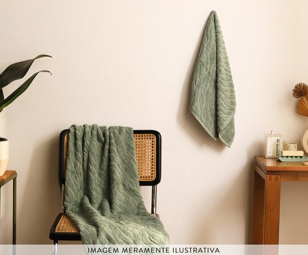 Toalha de Rosto Zebra Air Verde Menta Escuro | Westwing
