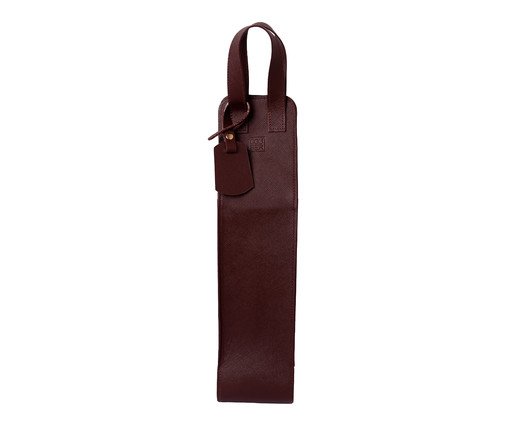 Porta-Garrafa em Couro Personalizado Individual Bordô, red | WestwingNow