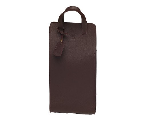 Porta-Garrafa em Couro Personalizado Duplo Bordô, red | WestwingNow