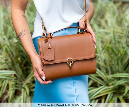Bolsa em Couro Aquarela Caramelo | Westwing