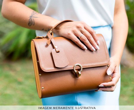Bolsa em Couro Aquarela Caramelo | Westwing