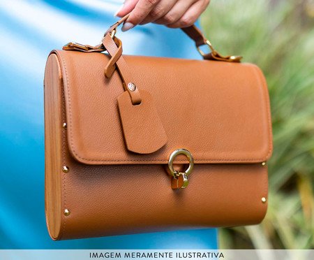 Bolsa em Couro Aquarela Caramelo | Westwing