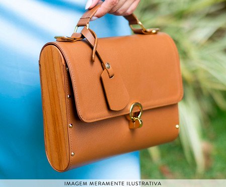 Bolsa em Couro Aquarela Caramelo | Westwing