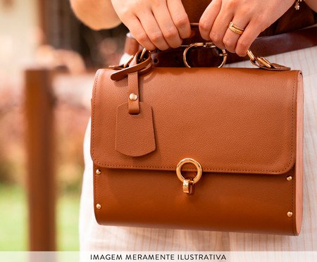Bolsa em Couro Aquarela Caramelo | Westwing