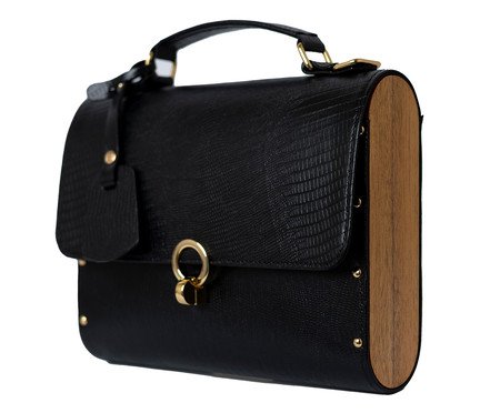 Bolsa em Couro Aquarela Preto | Westwing