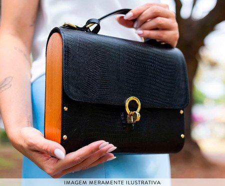 Bolsa em Couro Aquarela Preto | Westwing