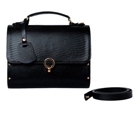 Bolsa em Couro Aquarela Preto | Westwing