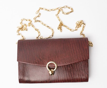 Bolsa Crossbody Quadrada de Couro Cherry | Westwing