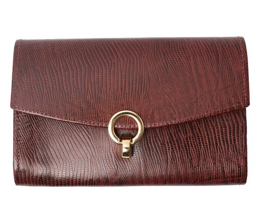 Bolsa Crossbody Quadrada de Couro Cherry, red | WestwingNow