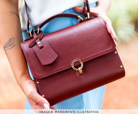 Bolsa em Couro Aquarela Cherry | Westwing
