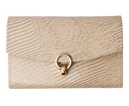 Bolsa Crossbody Quadrada de Couro Areia | Westwing