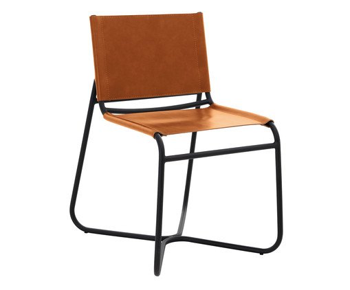 Cadeira em Couro Ling Caramelo II, beige | WestwingNow