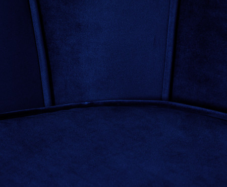 Poltrona em Veludo Pétala - Azul Índigo | WestwingNow