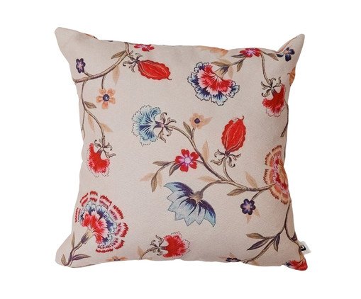 Almofada Flores Azul e Vermelho, white | WestwingNow