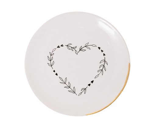 Prato Decorativo Coração Arabesco, white | WestwingNow