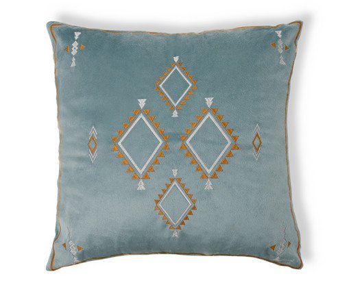 Capa de Almofada Bordada Levent Azul, blue | WestwingNow