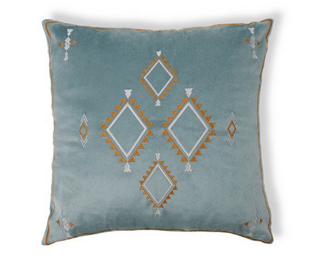 Capa de Almofada Bordada Levent Azul | Westwing