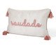 Capa de Almofada Bordada com Vivo e Tassels Saudade Off White, Off White | WestwingNow