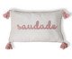 Capa de Almofada Bordada com Vivo e Tassels Saudade Off White, Off White | WestwingNow