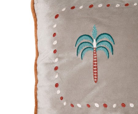 Capa de Almofada Bordada com Tassels Oasis Bege | Westwing