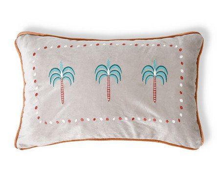 Capa de Almofada Bordada com Tassels Oasis Bege | Westwing