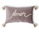Capa de Almofada Bordada Amor Rosa Acizentado, pink | WestwingNow