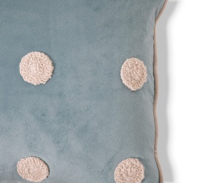 Capa de Almofada Bordada com Vivo e Tassels Poás Azul | Westwing