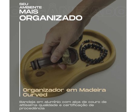 Organizador em Madeira Curved Marrom | Westwing